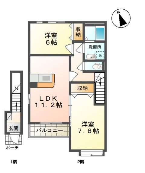 グランチェスタ悠弐番館の間取り