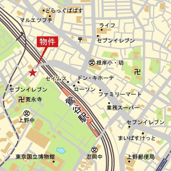 【地図】 | パークキューブ上野桜木