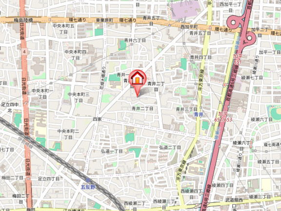 クリスタル青井Ⅰの地図
