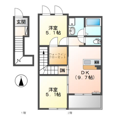 ヴィラ　エスポワールの間取り