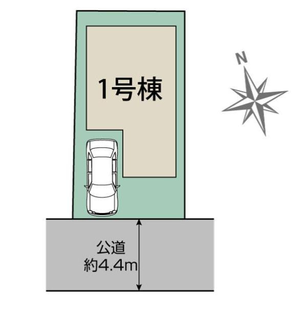 茅ヶ崎市高田3丁目新築戸建て　1号棟の区画図|区画図「茅ヶ崎市高田3丁目新築戸建て　1号棟」