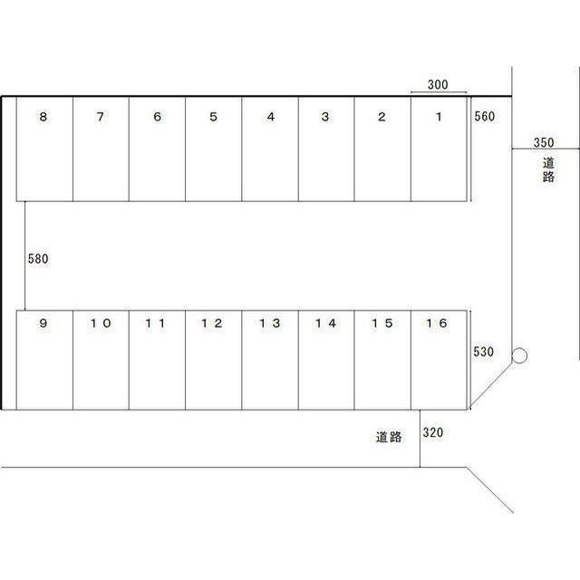 岐阜市岩崎１丁目の駐車場の間取り