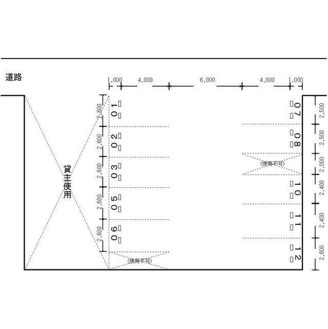 岐阜市薬師町の駐車場の間取り