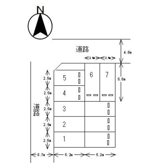千手堂北町髙井駐車場の間取り