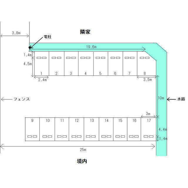 岐阜市西荘２丁目の駐車場の間取り