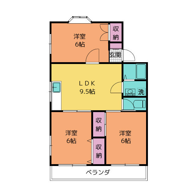 ソワサント大庭の間取り