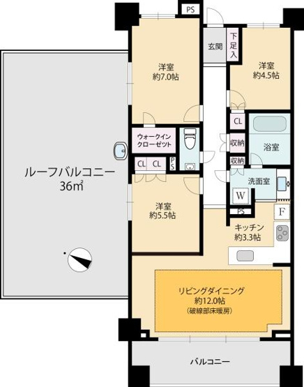 【間取り】 | ピアース三軒茶屋