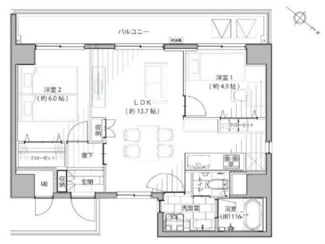 【間取り】 | ヴェラハイツ勝どき