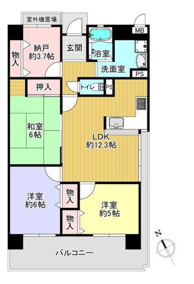 【間取り】 | 香里ヶ丘ビューハイツS棟