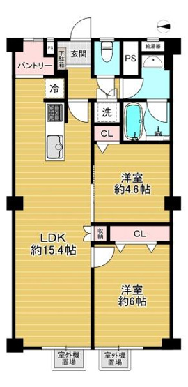 【間取り】 | 京橋第二コーポ
