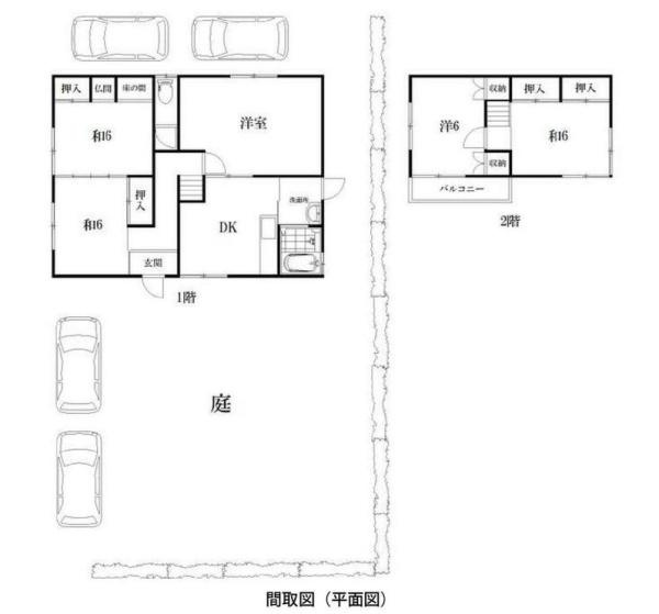 和歌山市磯の浦　中古戸建の間取り