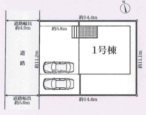 西尾市一色町一色第28　全1棟・1号棟の区画図