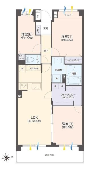 鷺沼北パーク・ホームズ2番館の間取り