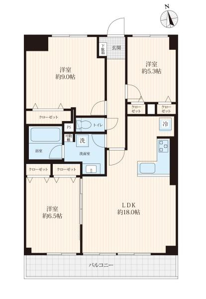鶴見シティハイツの間取り