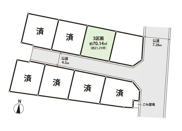 川崎市川崎区浅田２丁目の売地の土地図
