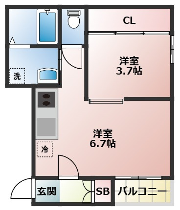 ベストステージ大杉の間取り