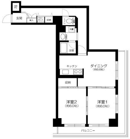 サンコート大通り公園の間取り|間取りです。