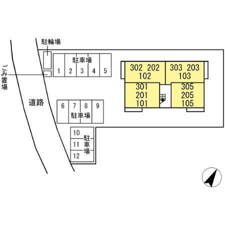 コンフォート　那珂の区画図