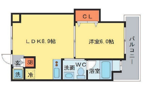 【間取り】 | サクセス天神橋フロント