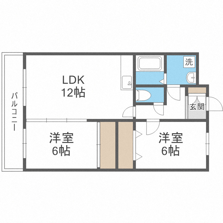 リベルコートの間取り|別号数タイイプ