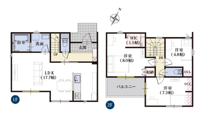 【間取り】 | 清水区弥生町8期　新築戸建　全1棟 | 使い勝手の良い3LDK♪生活に合わせて使うお部屋を選べます♪