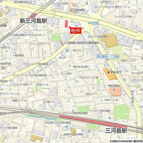 ＩＳＭ西日暮里の地図