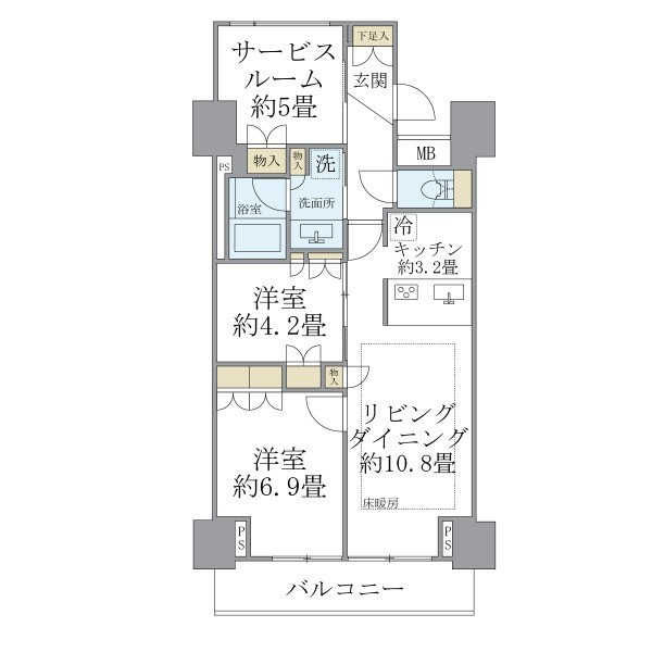 Ｂｒｉｌｌｉａ　ｉｓｔ　東雲キャナルコートの間取り