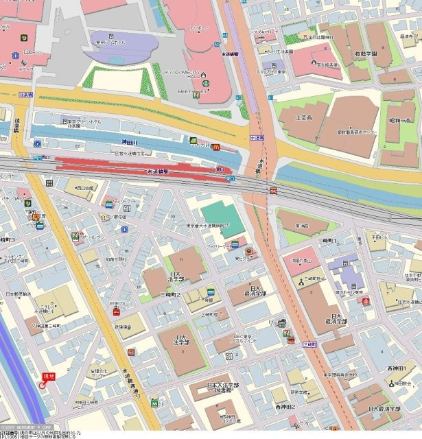ミテッツァ千代田三崎町の地図