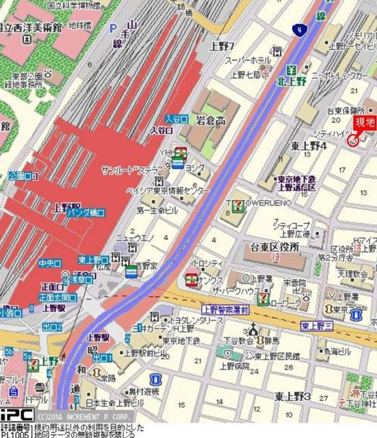 東建シティハイツ上野の地図