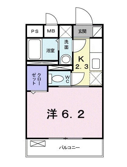 プリムヴェール国立の間取り