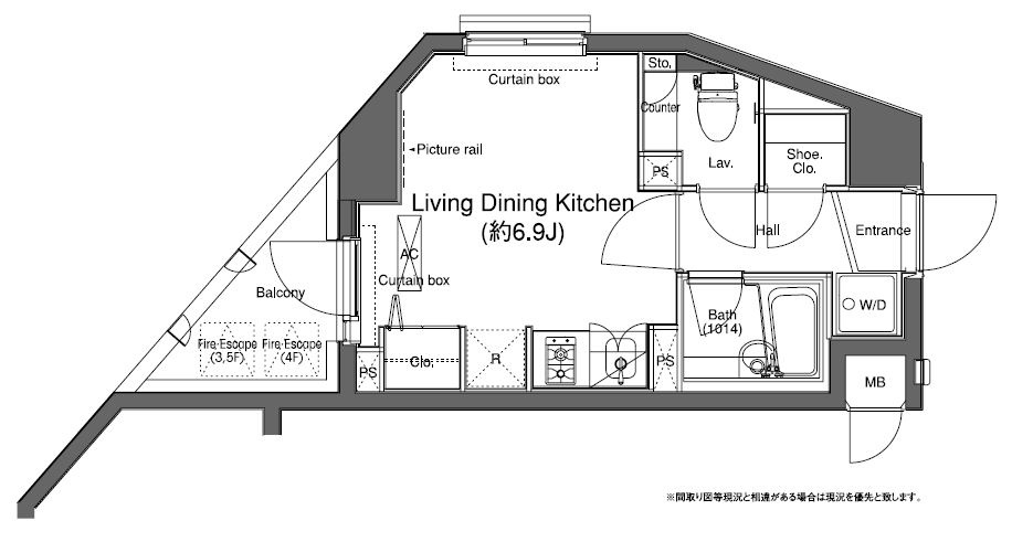 プラウドフラット門前仲町Ⅱの間取り|★間取図★