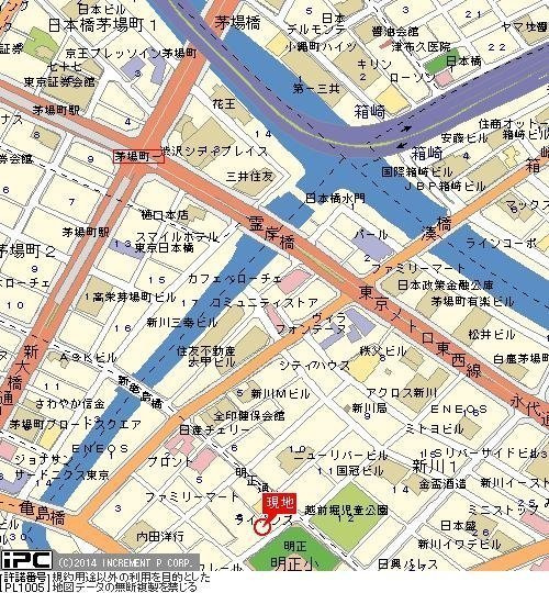 シンシア日本橋新川の地図