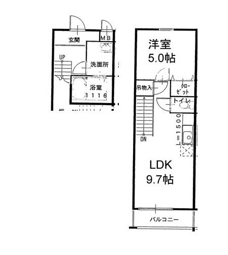 【間取り】 | フジパレス谷町A棟