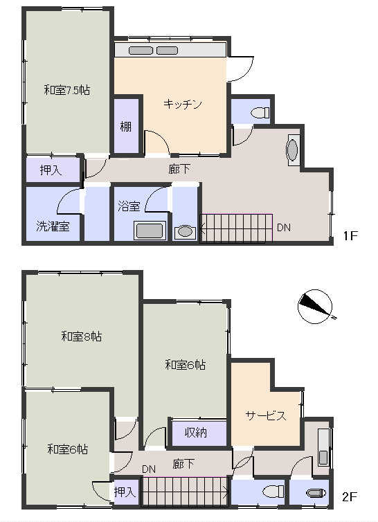 東伊豆町　片瀬の間取り