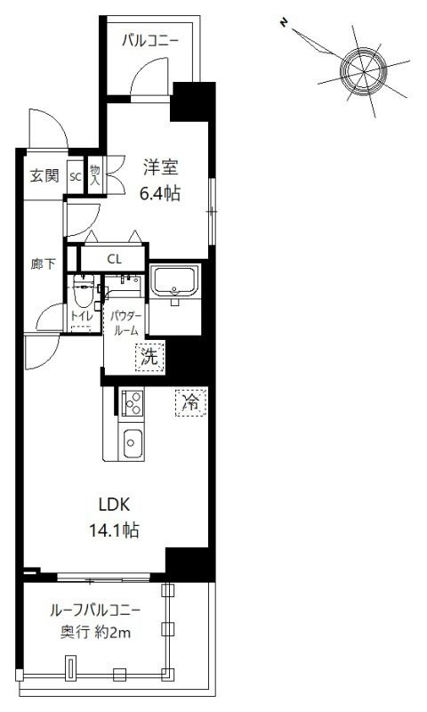 AKUA北品川の間取り