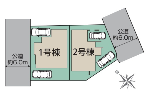 神戸市垂水区桃山台　新築一戸建ての区画図|全2区画