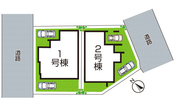 神戸市垂水区桃山台　新築一戸建ての区画図|全2区画