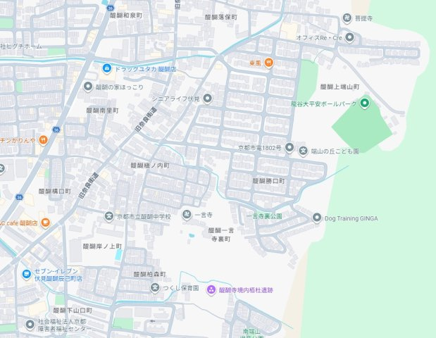 京都市伏見区醍醐勝口町　第1期　新築一戸建ての地図