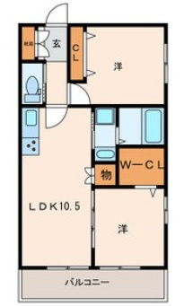 アドーニスの間取り|間取りです。