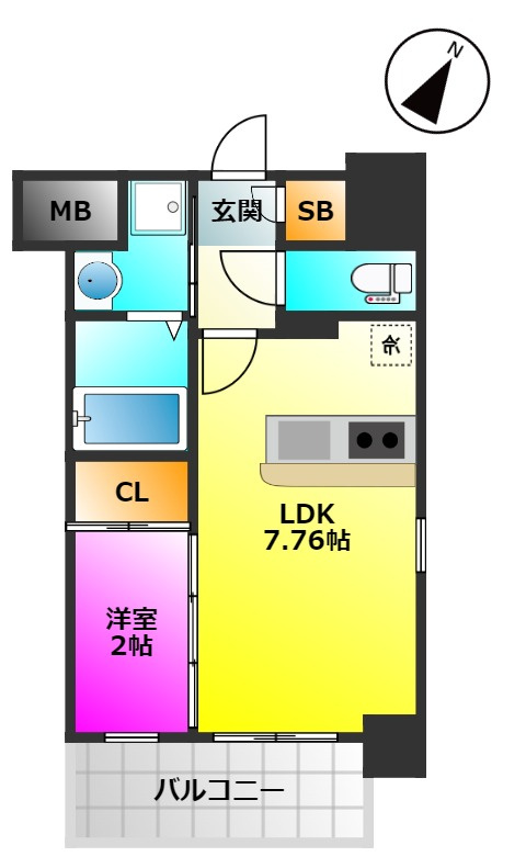福岡市南区大楠１丁目の賃貸マンションの間取り