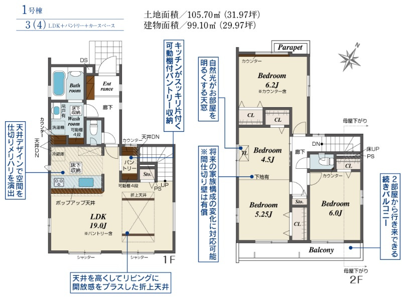 千葉市稲毛区長沼町2期の間取り