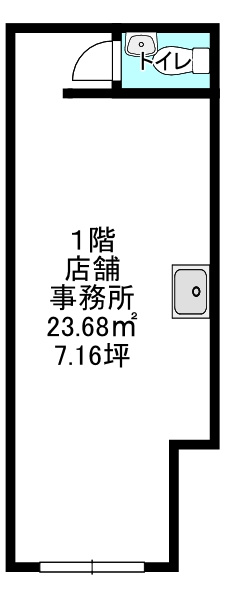 大阪市西淀川区佃３丁目の店舗事務所の間取り