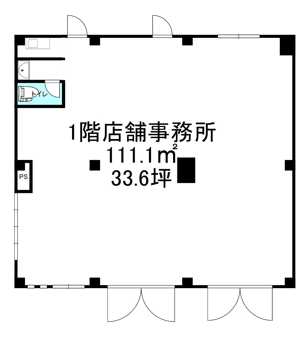 高槻市南平台１丁目の店舗事務所の間取り