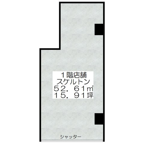 豊中市服部西町１丁目の店舗一部の間取り