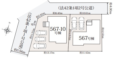 神戸市西区北山台　新築一戸建ての区画図|全２区画