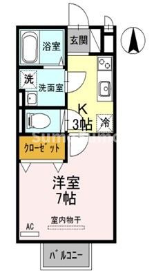 クレールB棟の間取り