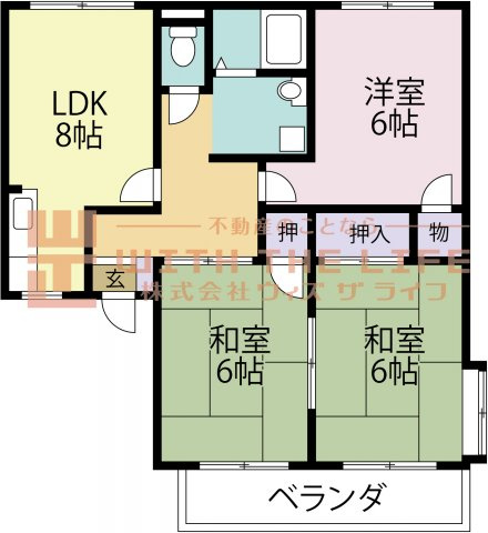 ハミングタウン久留米【キャッシュバック対象物件】の間取り