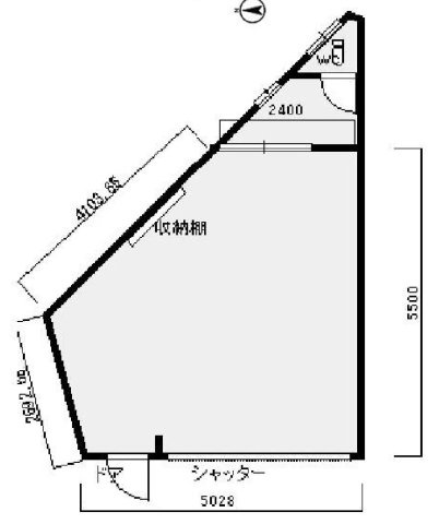 豊中市三和町２丁目の倉庫の間取り