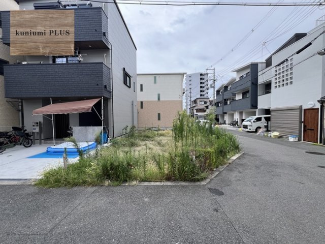大阪市旭区清水1丁目の前面道路含む現地写真