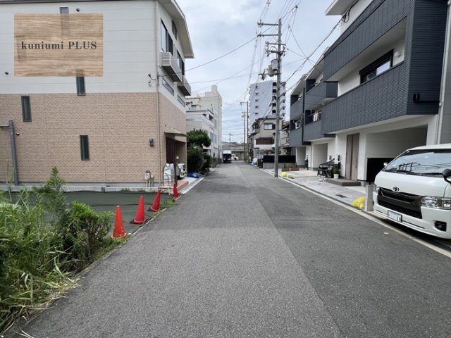 大阪市旭区清水1丁目の前面道路含む現地写真
